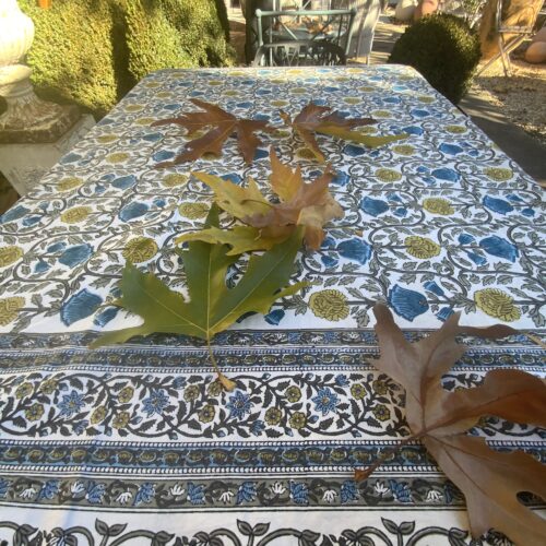 Anokhi Tablecloth 6-8 Seats Yellow Blue