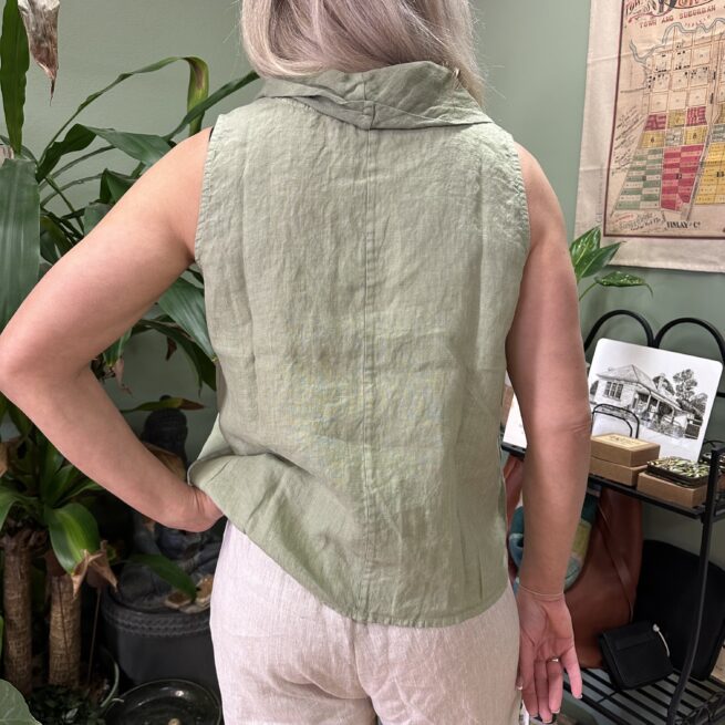 Blueberry Italia Shell Cowl Top Back