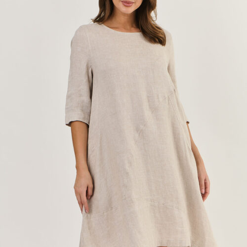 Naturals by O&J Linen Dress Dune GA519