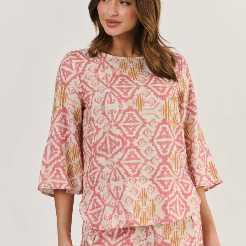 Naturals by O&J Linen Top Ikat GA503