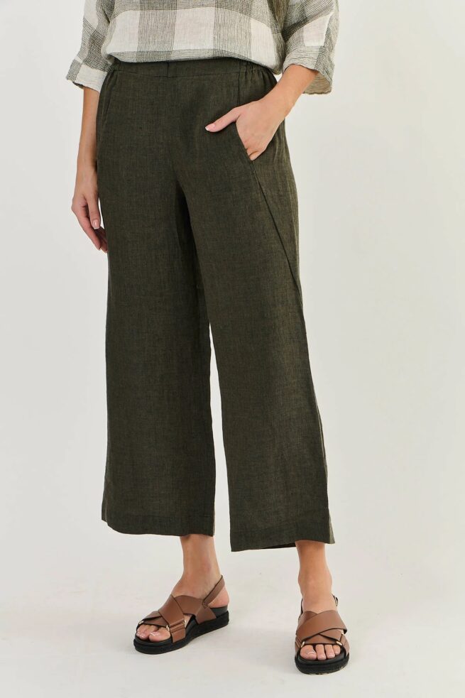 Naturals O&J Linen Pants Licorice