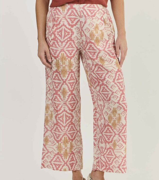 Naturals O&J Wide leg ikat pants