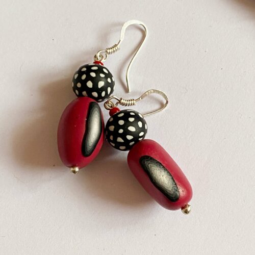 Red Bean Rato Simi Earrings