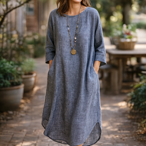 Lulu Linen Flow Dress One Size