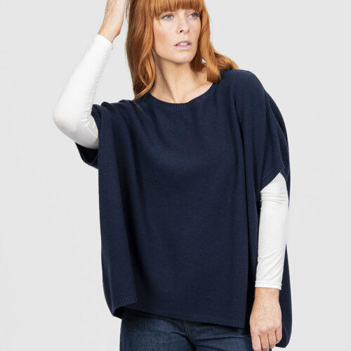 BL6607 Seed Stitch Poncho Bridge & Lord