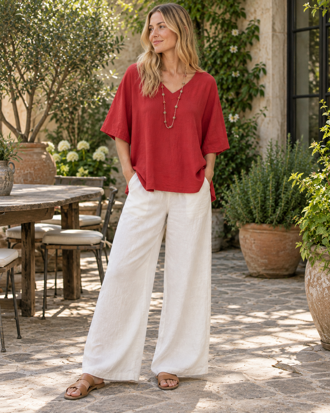 Lulu cotton slub empire top