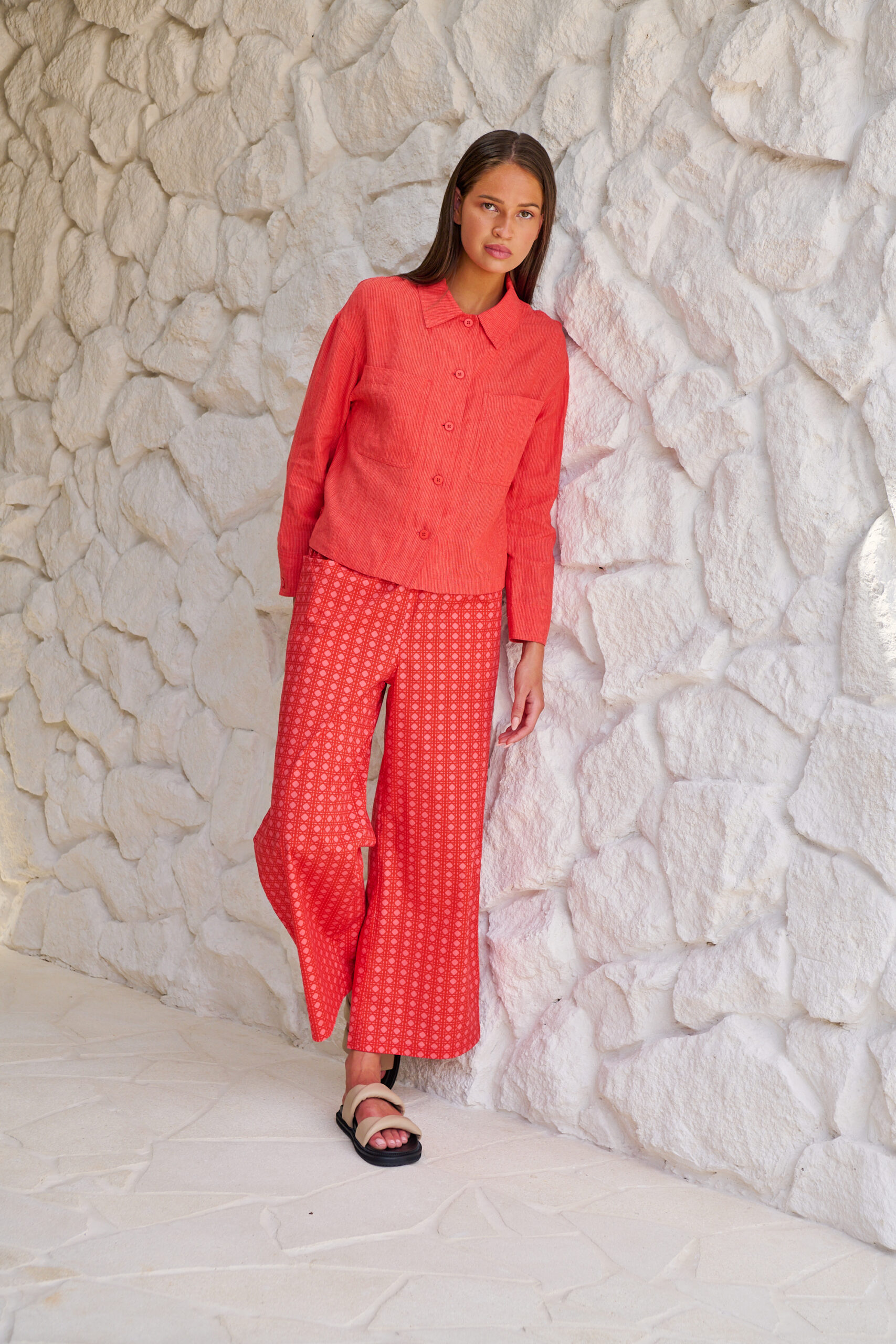 Naturals by O&J GA637 Poplin Pants Cannage