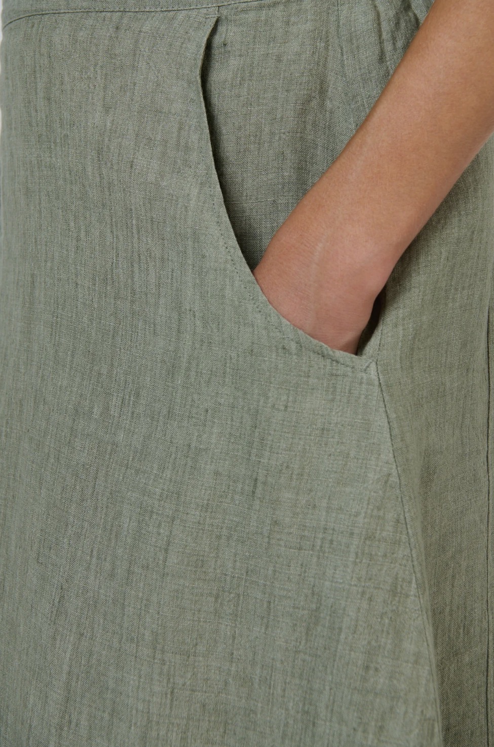 Naturals by O&J GA736 Linen Skirt Artichoke - Image 3