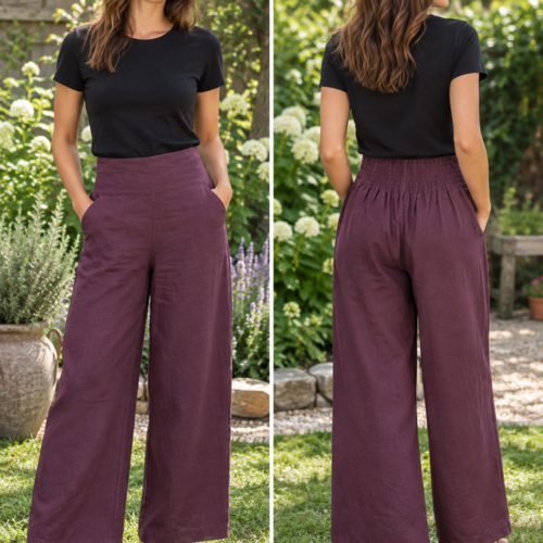 Lulu Empire Linen Wide Leg Pants