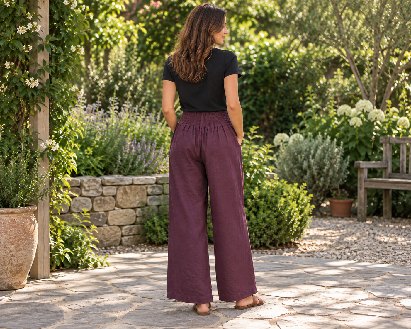 Lulu Empire Linen Wide Leg Pants - Image 2